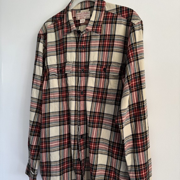 Filson Casual Mens Shirt Red/Green Plaid Button‎ down Long Sleeves Size Small - Picture 3 of 10